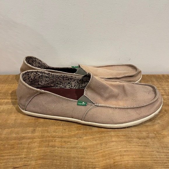 Sanuk Men's CASA Vintage‎ Flat Loafer Slip On Casual Shoes Tan Size 9.5 GUC - Picture 4 of 6